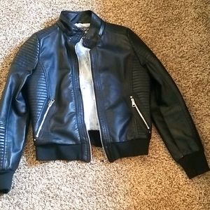 Black leather jacket